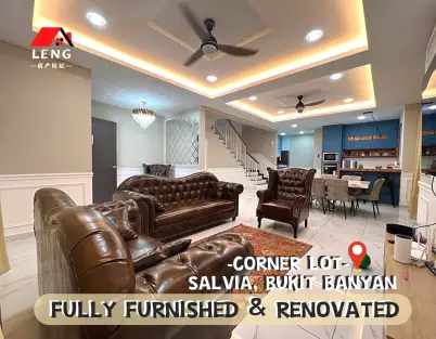 CORNER LOT FULLY RENOVATED & FULLY FURNISHED