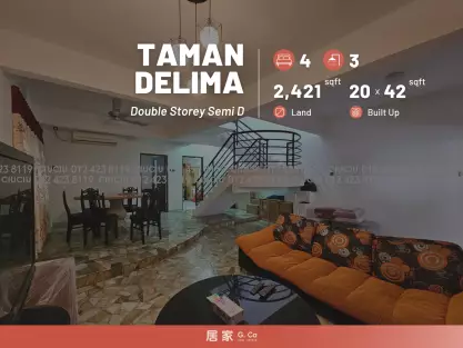 Double Storey Semi D Taman Delima Jalan Gangsa Alor Setar FOR SALE