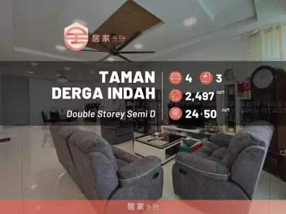 Double Storey Semi D Taman Derga Indah Datuk Kumbar Alor Setar FOR SALE